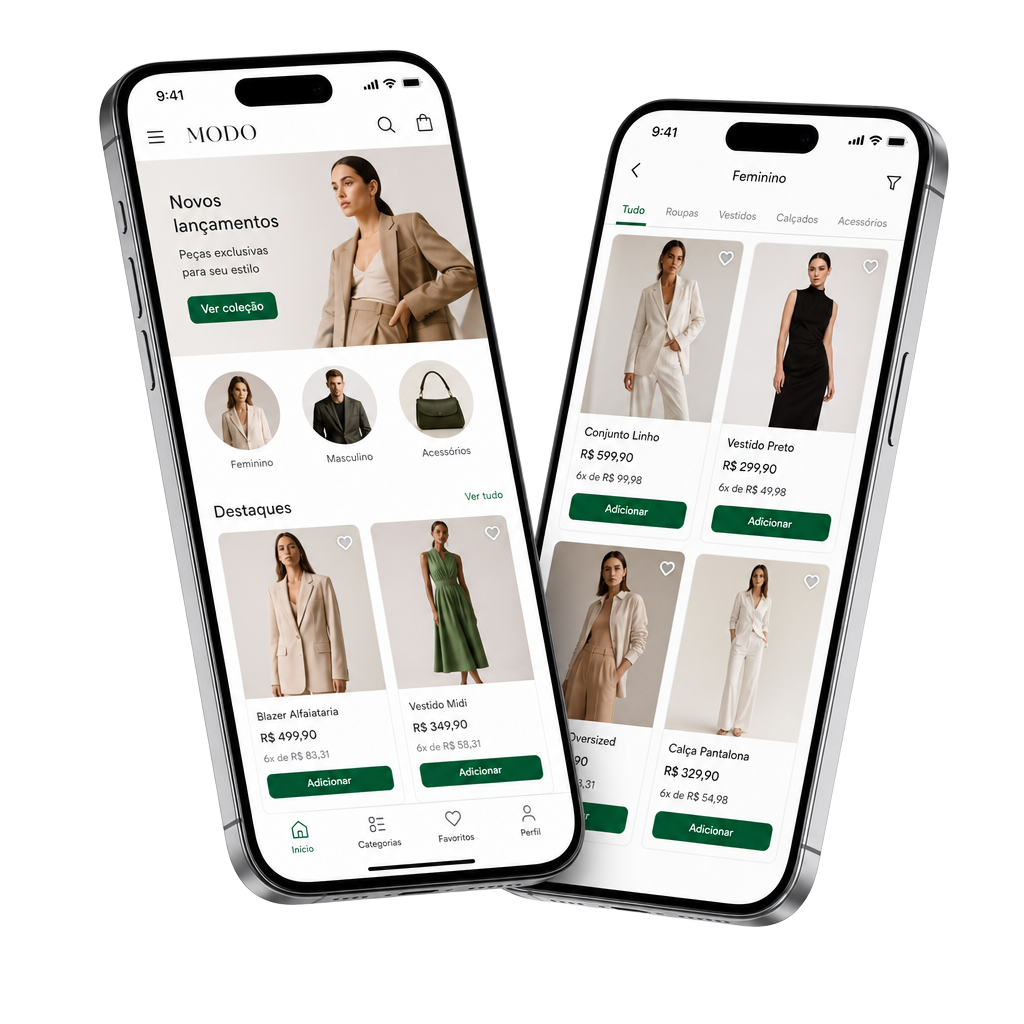 Vitrine Express em smartphones